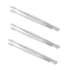 Ipetboom 3pcs Stainless Steel Stamp Tweezer Lightweight Nipper for Eyelashes