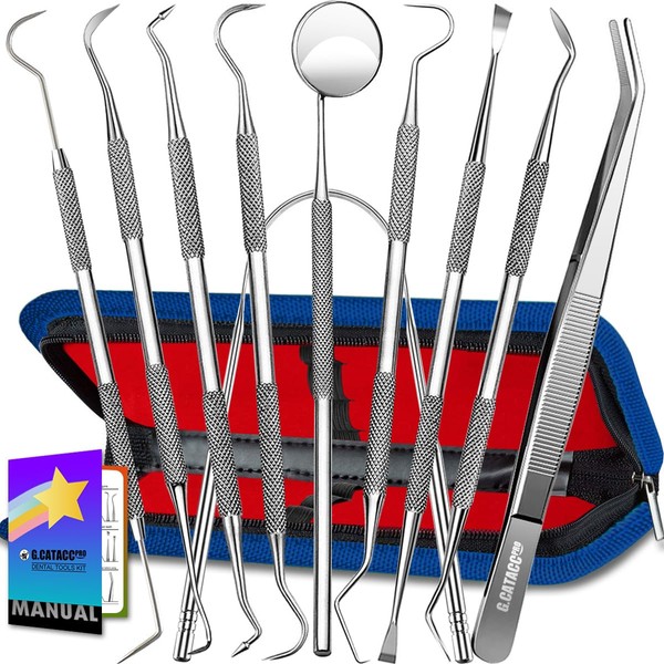 G.CATACC Dental Tools, 10 Pack Professional Plaque Remover for Teeth