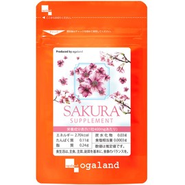 Ogaland 111000320041001 Sakura Supplement (30 Tablets / Approximately 1 Month Supply), Drinkable Fragrance (Cherry Blossom Extract/Linseed Oil/Vitamin E/Collagen) Etiquette Supplement