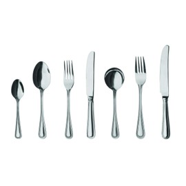 Grunwerg Bead Dessert Spoons DSBDR, 18/0 Stainless Steel, Set of 12