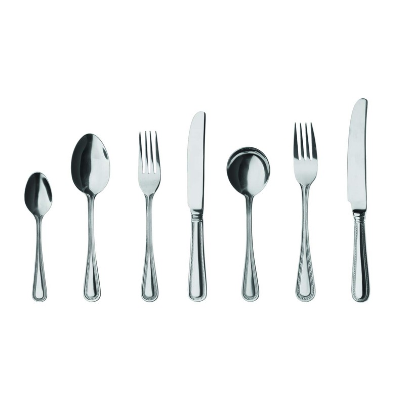 Grunwerg Bead Dessert Spoons DSBDR, 18/0 Stainless Steel, Set of