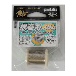 Gamakatsu Nylon Line Root Winding Thread Slim 70m Brown 19128-3-0-07