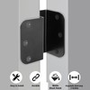 Haidms 3 Pack Offset Hinges Matte Black 3.5 Inch with