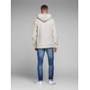 Jack & Jones Men’s Hoodie, Hooded Jumper with Logo, White