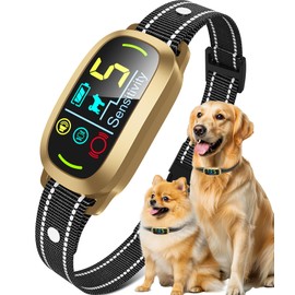 Collar inteligente antiladridos con IA para perros grandes, medianos y pequeños, dispositivo antiladridos con 5 modos de entrenamiento, exclusivo sist