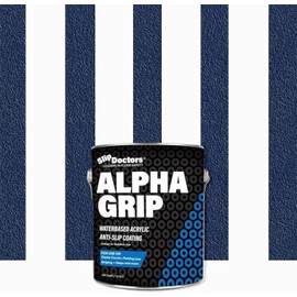 Alpha Grip Pickleball Court Paint for Concrete, Asphalt and Stone – Non-Skid Coating for Superior Traction (Pickleball Blue, Quart)
