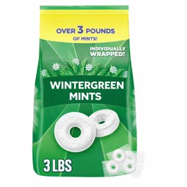 Wintergreen Breath Mint Hard Candy 3 LB Bag Individually Wrapped