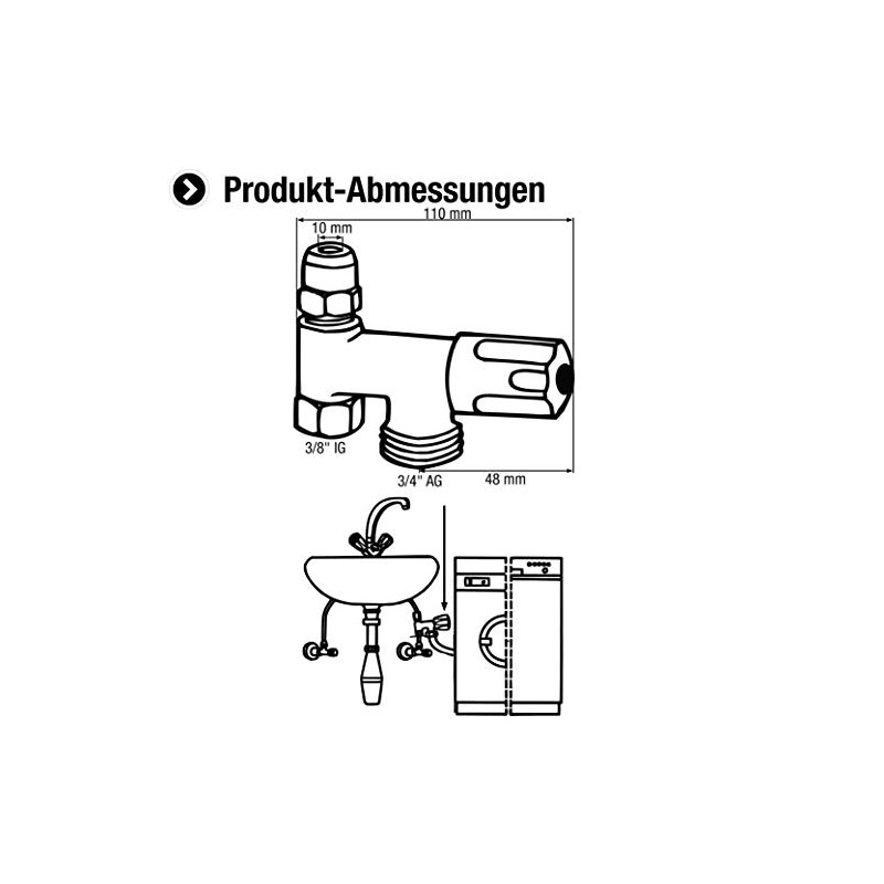 CORNAT T304901 Eckfix Angle Valve - Chrome