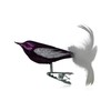 Lauschaer Glas Christmas Tree Decorations Birds with Feather Tail Purple