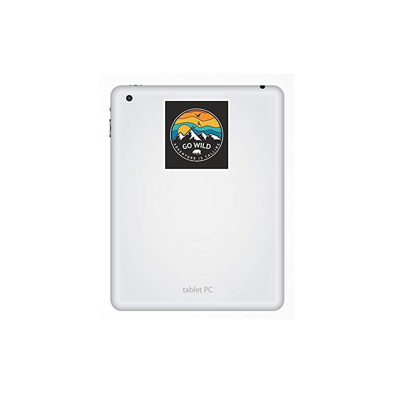 2 x 10cm Wild Adventure Vinyl Stickers - Hiking Camping