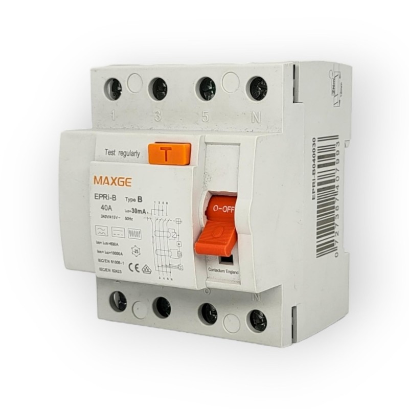 FI Residual Current Circuit Breaker RCD Type B 40A 30mA