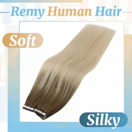 Ve Sunny Extensiones De Cabello Natural 18in 50gr Rubio Ombre Marrón