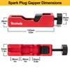 Toolwiz Spark Plug Gap Tool with 32 Blade Steel Feeler