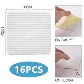 HOTUT Carpet Non-Slip Mat, Pack of 16 Carpet Pads, Non-Slip Carpet Underlays, Non-Slip and Washable Gripper, Carpet Non-Slip Underlay for Carpet, Children's Room, Bathroom