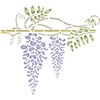 Wisteria Stencil - 20 x 18 cm (S) - Reusable
