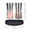VEVOK CHEF Salt and Pepper Grinder Set Adjustable Coarseness Ceramic