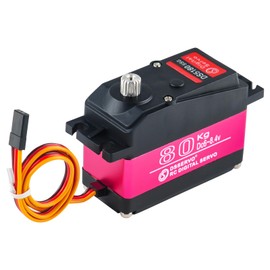 RCmall DS5180 80KG 7.4V Digital Servo, High Torque Metal Gear Waterproof IP66 RC Servo for 1/5 Scale RC Car Boat Crawler Truck (180°)