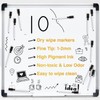 DERAYEE 10 x Black Erasable Whiteboard Marker Pens Erasable Marker