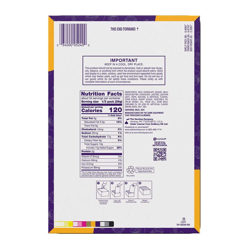 CADBURY CARAMELLO Milk Chocolate Caramel King Size, Candy Bars, 2.7