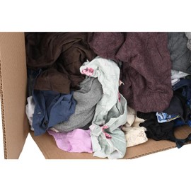 PRO SOURCE Low Lint Reclaimed Cotton Shop Rags, Washable Reusable Disposable (10 lb Box)