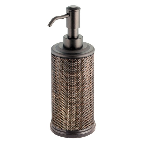InterDesign Twillo Liquid Soap & Lotion Dispenser Pump for Kitchen or Bathroom Countertops, Bronze