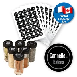 AllSpice 245 étiquettes à épices en Français