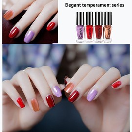 Rowcay 6 Bottles Nail Polish Set, No Tear No Bake Nail Polish Collection - Fast Drying Long Lasting Nail Polish Kit Nail Art Decoration for Women and Girls