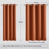 DUALIFE Terracotta Curtains-Rust Blackout Curtains for Small Windows 54 Inch