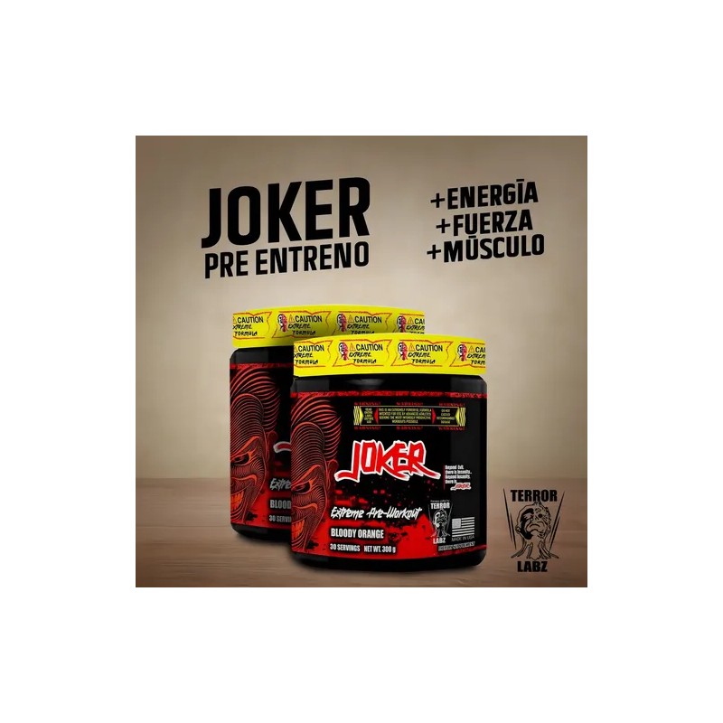Pre Entreno Terror Labz Joker Extreme 300g Servicios Sabor Mango