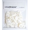celloexpress White, Cream and Clear Buttons - Mixed Sizes of