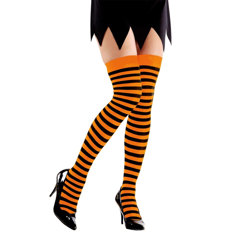 Widmann Milano Party Fashion Striped Over Knee Stockings, 70 Denier,