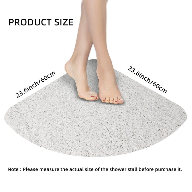 Corner Shower Mat 23.6" x 23.6"| Anti Mould Bath Anti-Slip