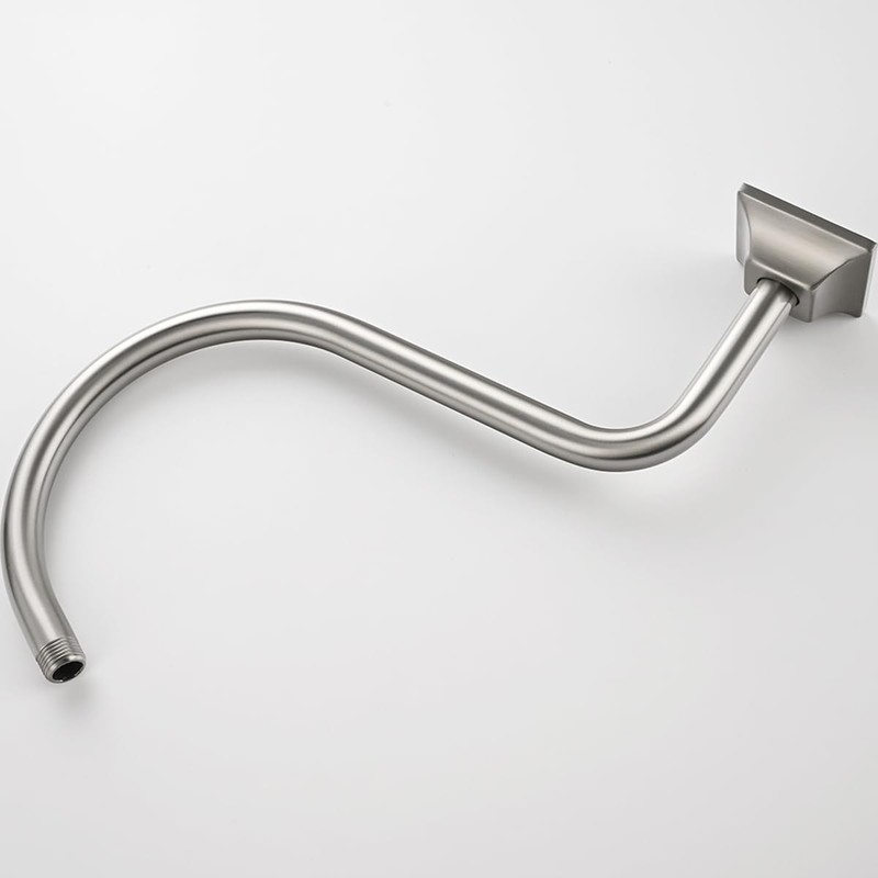 SEABEFORE Shower Arm 13 Inch Shower Extension Arm Brushed Nickel