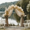 Wokceer Wedding Arch Draping Fabric Nude 28.7" x 20FT Sheer