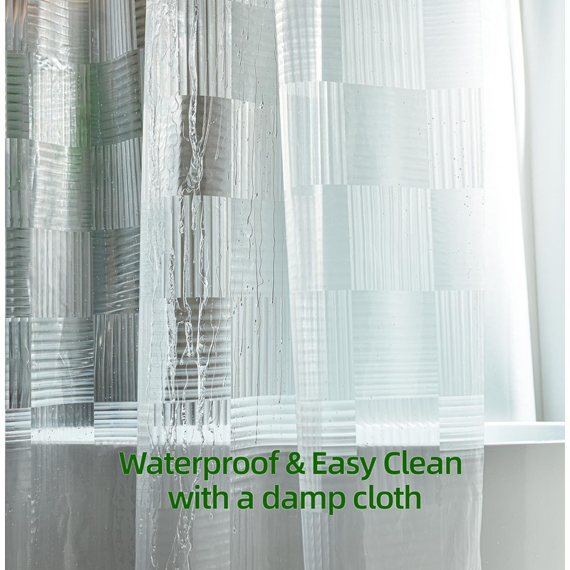Tonnali 78 Inch Shower Curtain or Liner with Desigh, EVA
