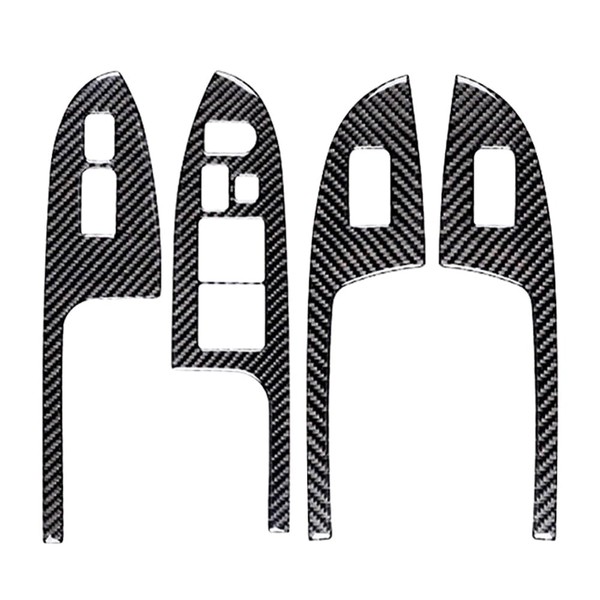 SIKUAI Car Carbon Fiber Inner Window Lift Door Lock Control