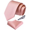 Branduce Rose Gold Tie for Wedding Men Business Solid Classic