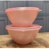 Tupperware Set of 2-Wonderlier Bowls Pearl Pink with Matching Seals-2