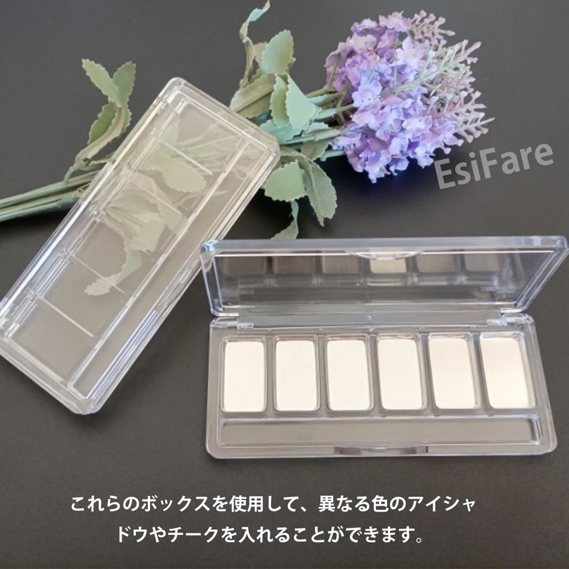EsiFare Makeup Palette, Set of 2, Eyeshadow Palette, 6 Grid,