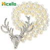 Hicello Silver Elk Curtain Tiebacks, Pair of Pearl Stretch Tie