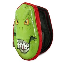 Flyte Unisex Youth Darwin the Dinosaur Pencil Case, Green/Red, One Size