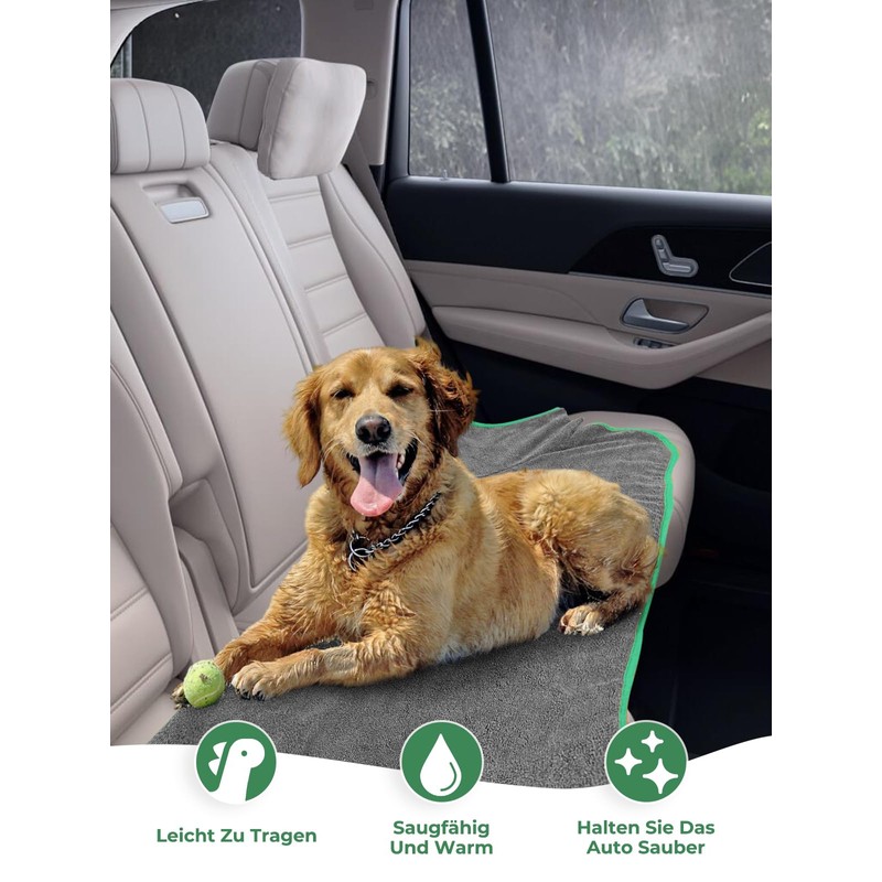 Dog Bathrobe, Quick Drying Microfibre Bath Towel, Bibykivn Adjustable Dog