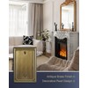 ZILLSEA 2-Pack Antique Brass Blank Wall Plates, No Device Blank