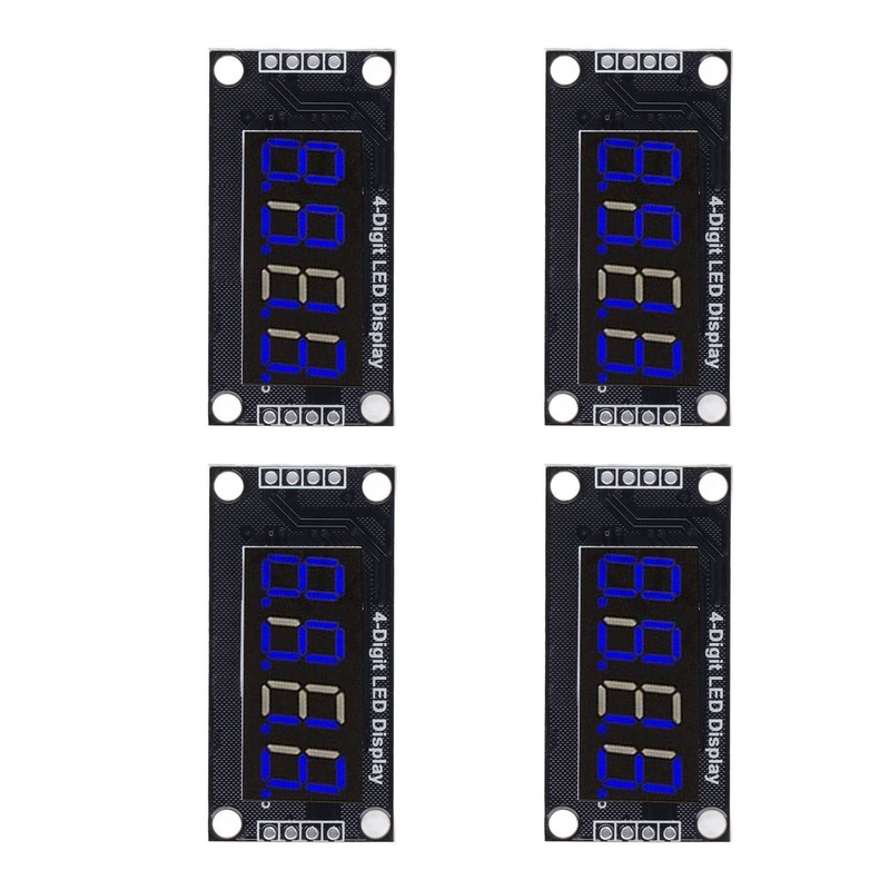 4 Sets Digital Tube Display Module LED 4 Digit 7