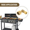 Mgoodoo 1LB Propane Burner Elbow Adapter, 3/8 Inch Brass Swivel
