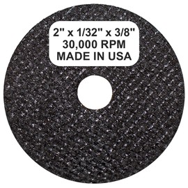 Shark Industries PN-19 Die Grinder Cut-Off Wheels 2-Inch x 1/32” x 3/8” Shark Type-1 Double-Reinforced Thin Wheels, 54 Grit, Maximum RPM 30,000 (10 Cutting Discs)