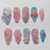 LBPEPAMZ 30Pcs Summer Press on Nails Medium Almond Fake Nails