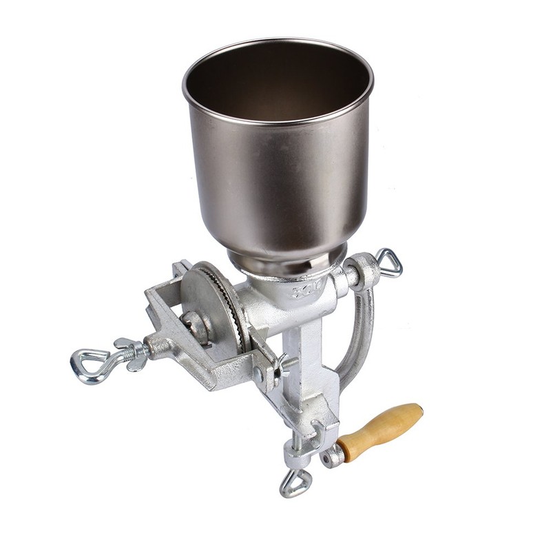Corn Grinder with High Hopper, Grain Mill, Manual Grinder For