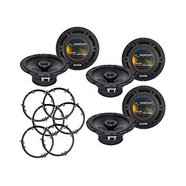 Harmony Audio Bundle Compatible with 2006-2015 Volkswagen Passat HA-R65 6.5" Replacement 300W Speakers and HA-827803 5.25" 6.5" Speakers Adapter Kit