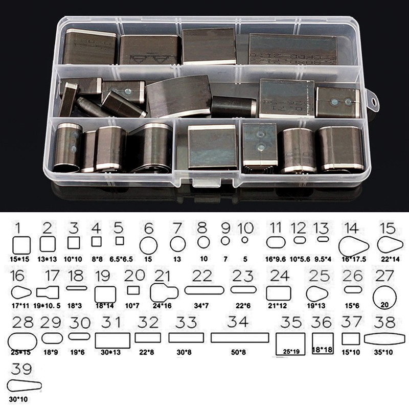 39pc Hollow Punch Set Leather Craft Kit with Cutters Manual